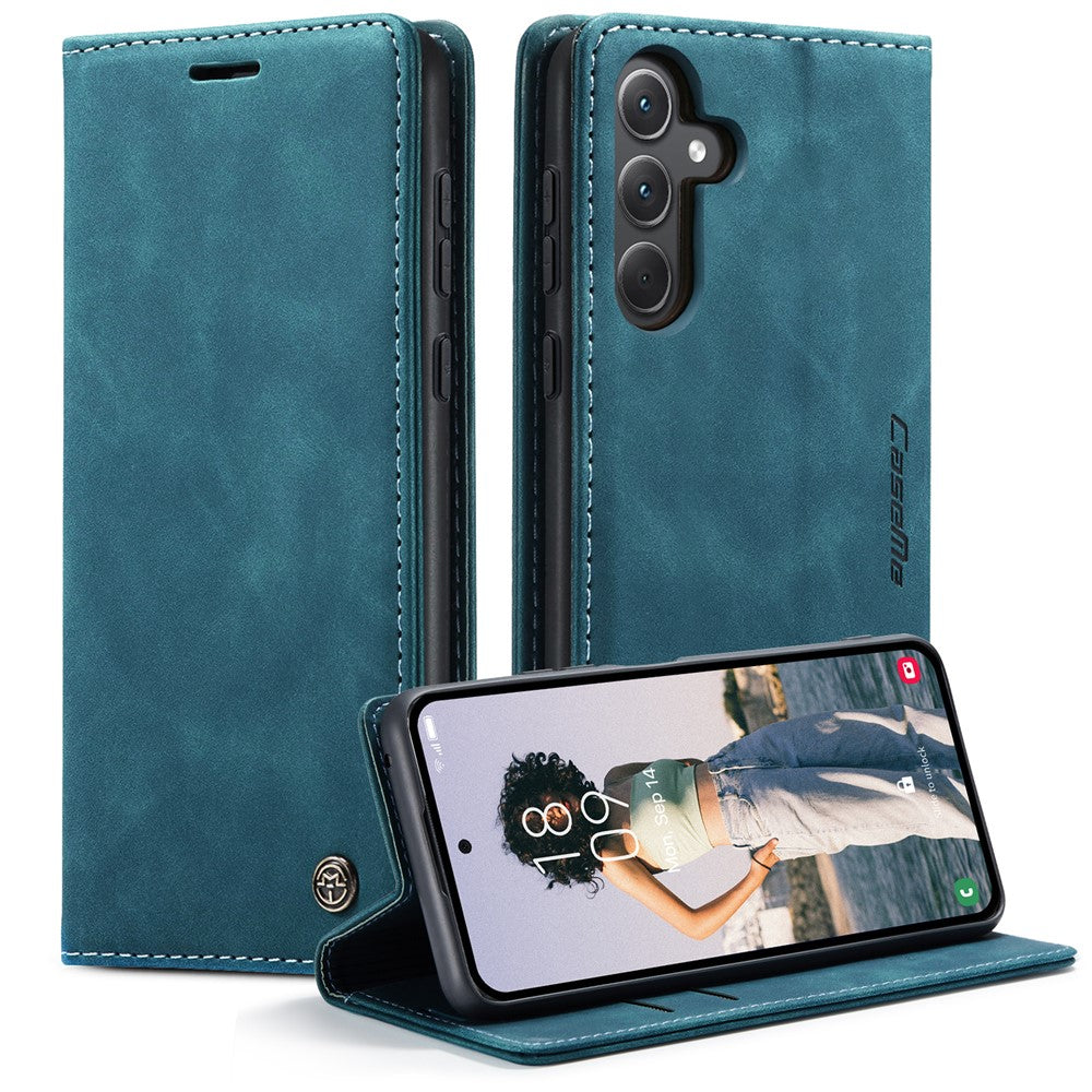CASEME 013 Series For Samsung Galaxy A35 5G Case Stand Magnetic PU Leather Phone Cover