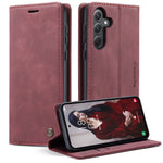 CASEME 013 Series For Samsung Galaxy A35 5G Case Stand Magnetic PU Leather Phone Cover