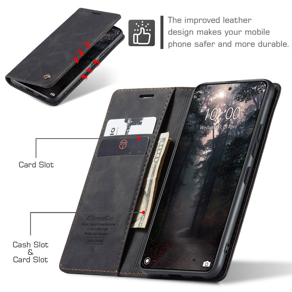 CASEME 013 Series For Xiaomi 14 Case Automatic Closing Stand Shockproof Phone Cover