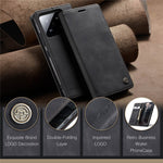 CASEME 013 Series For Xiaomi 14 Case Automatic Closing Stand Shockproof Phone Cover