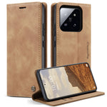 CASEME 013 Series For Xiaomi 14 Case Automatic Closing Stand Shockproof Phone Cover