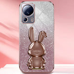 For Xiaomi 13 Lite / Civi 2 5G Case Glitter Rabbit Pull-out Kickstand Phone Cover