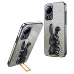 For Xiaomi 13 Lite / Civi 2 5G Case Glitter Rabbit Pull-out Kickstand Phone Cover