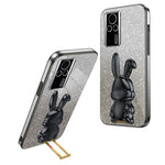 Xiaomi Redmi K60E 5G Anti-fall Stativ Skal Söt Kanin Galvaniserad mobilskal