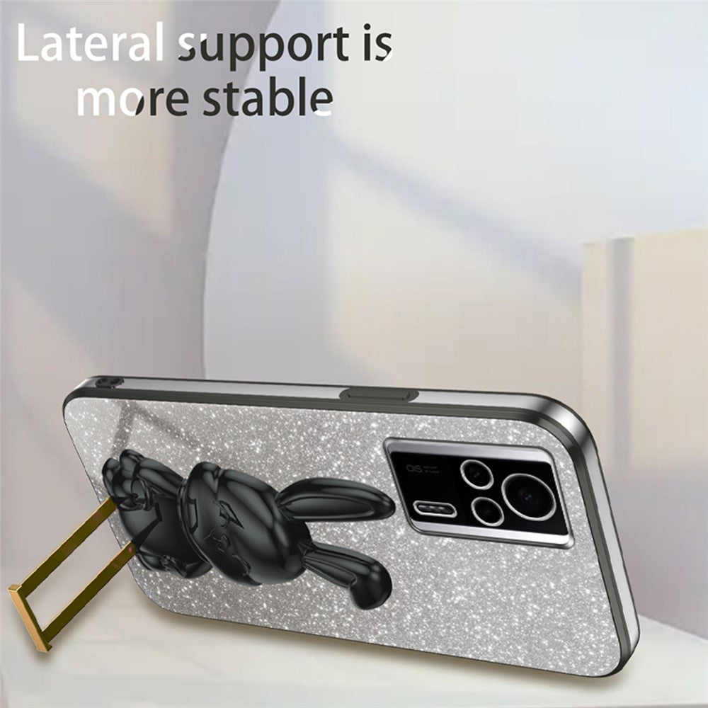 Xiaomi Redmi K60E 5G Anti-fall Stativ Skal Söt Kanin Galvaniserad mobilskal
