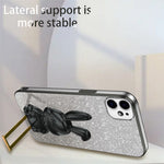 Utdragbart stativskal med tecknad kanin för iPhone 11, smartmobilskydd