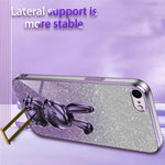 For iPhone 6 / 7 / 8 / SE (2020) / SE (2022) Cartoon Rabbit Kickstand Cover Anti-collision Phone Case