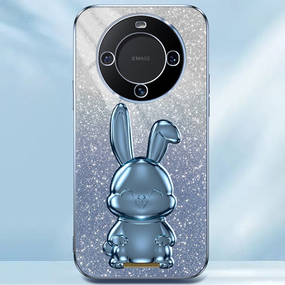 For Huawei Mate 60 Pro Pull-out Kickstand Cover Cartoon Rabbit Cell Phone Cases