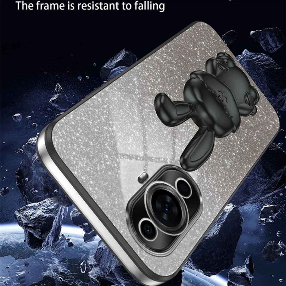 For Huawei nova 11 Pro / nova 11 Ultra Cartoon Rabbit Kickstand Cover Electroplating Phone Case
