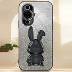 For Huawei nova 11 Pro / nova 11 Ultra Cartoon Rabbit Kickstand Cover Electroplating Phone Case