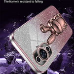 For Huawei nova 11 / nova 12s 4G / nova 12 Lite 4G Cartoon Rabbit Kickstand Cover Glitter Phone Back Case