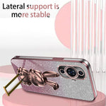 For Huawei nova 11 / nova 12s 4G / nova 12 Lite 4G Cartoon Rabbit Kickstand Cover Glitter Phone Back Case