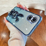 For Honor X40i 5G Shockproof Case Cute Rabbit Anti-Drop Kickstand Phone Cover