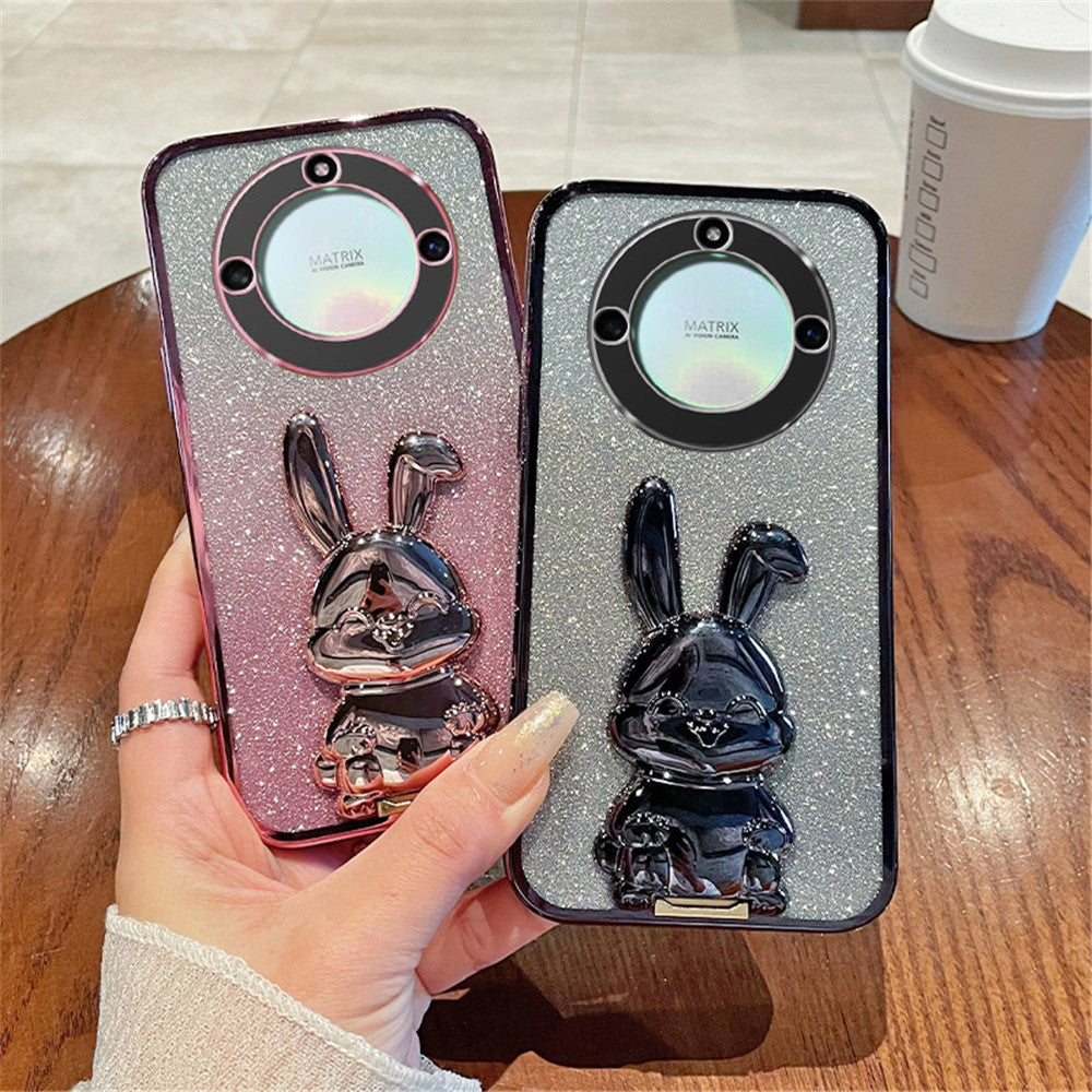 For Honor X40 5G Protective Case Cute Rabbit Anti-Scratch Kickstand Phone Cover