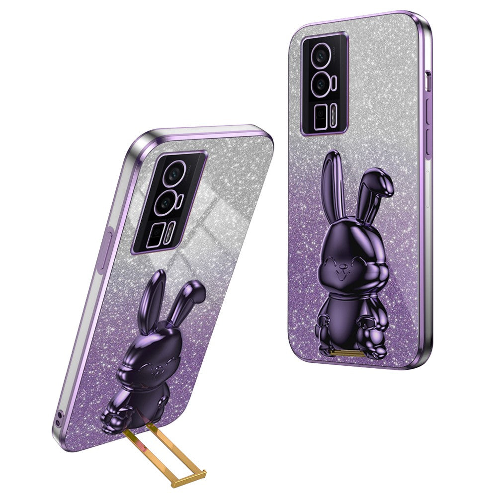 For Xiaomi Redmi K60 5G / K60 Pro 5G Kickstand Case Cute Rabbit Shockproof Slim Phone Cover