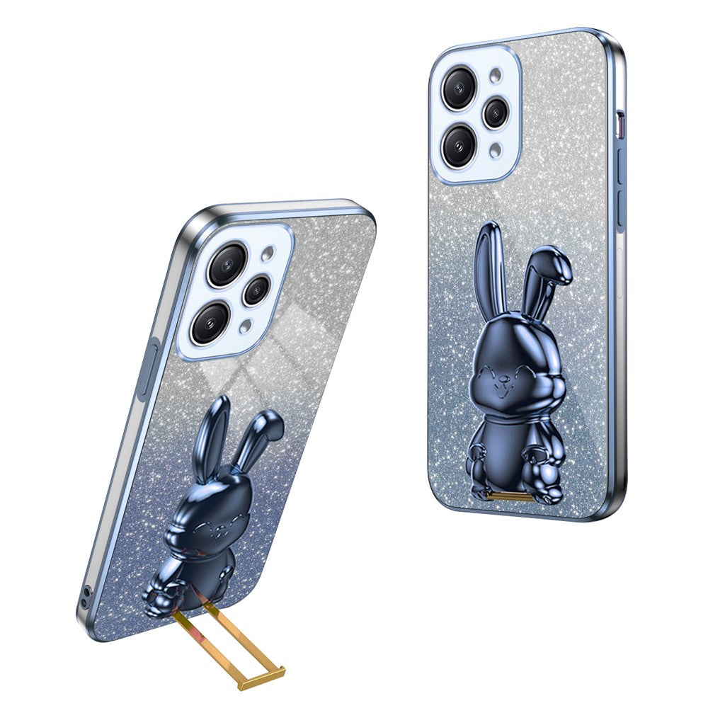 For Xiaomi Redmi 12 4G Shockproof Slim Case Cute Rabbit Kickstand Phone Cover