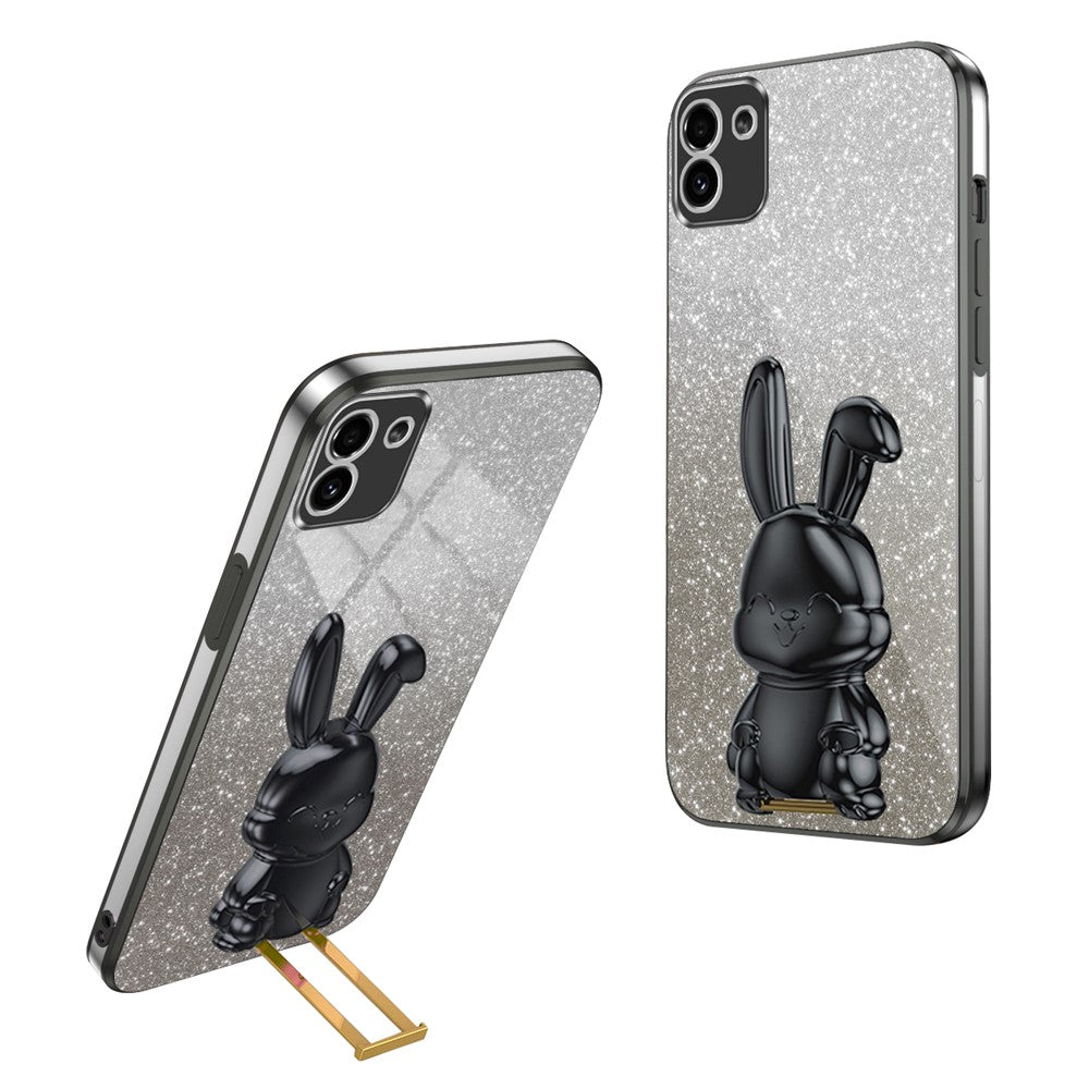 For Samsung Galaxy A03 (164.2mm) Cell Phone Cover Kickstand Cartoon Rabbit Case