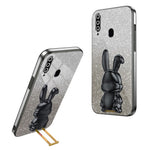 For Samsung Galaxy A20s Smartphone Case Hands-free Kickstand Cartoon Rabbit Back Cover