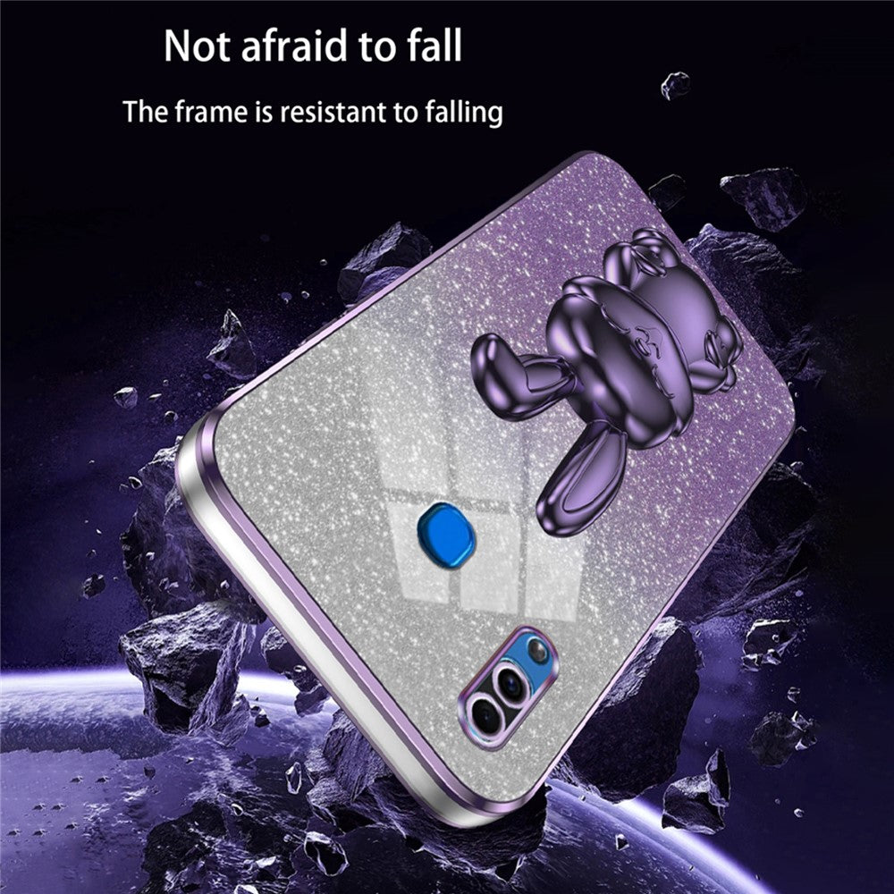 Til Samsung Galaxy A20 / A30 Cover Sødt Kanin Udtrækkelig Støtteben Kofanger Beskyttende Telefoncover