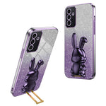 Case for Samsung Galaxy A24 4G (162.1 X 77.6 X 8.3mm) PC+TPU Lovely Rabbit Phone Protective Cover