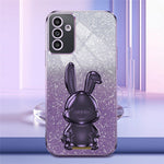 Case for Samsung Galaxy A24 4G (162.1 X 77.6 X 8.3mm) PC+TPU Lovely Rabbit Phone Protective Cover