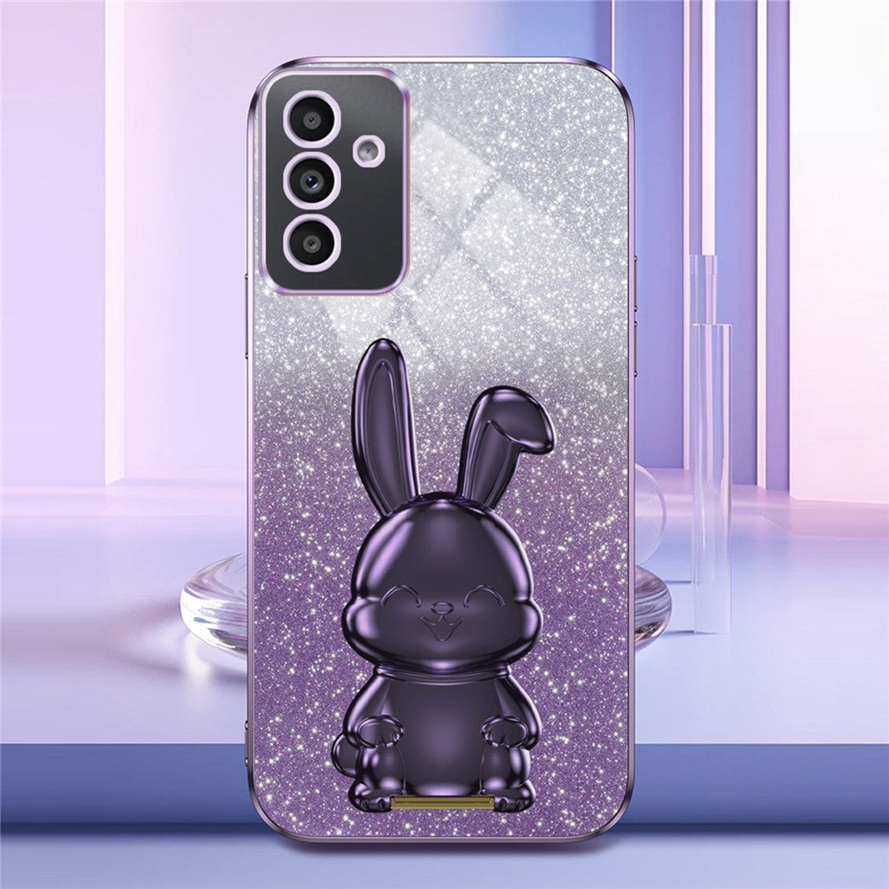 Case for Samsung Galaxy A24 4G (162.1 X 77.6 X 8.3mm) PC+TPU Lovely Rabbit Phone Protective Cover