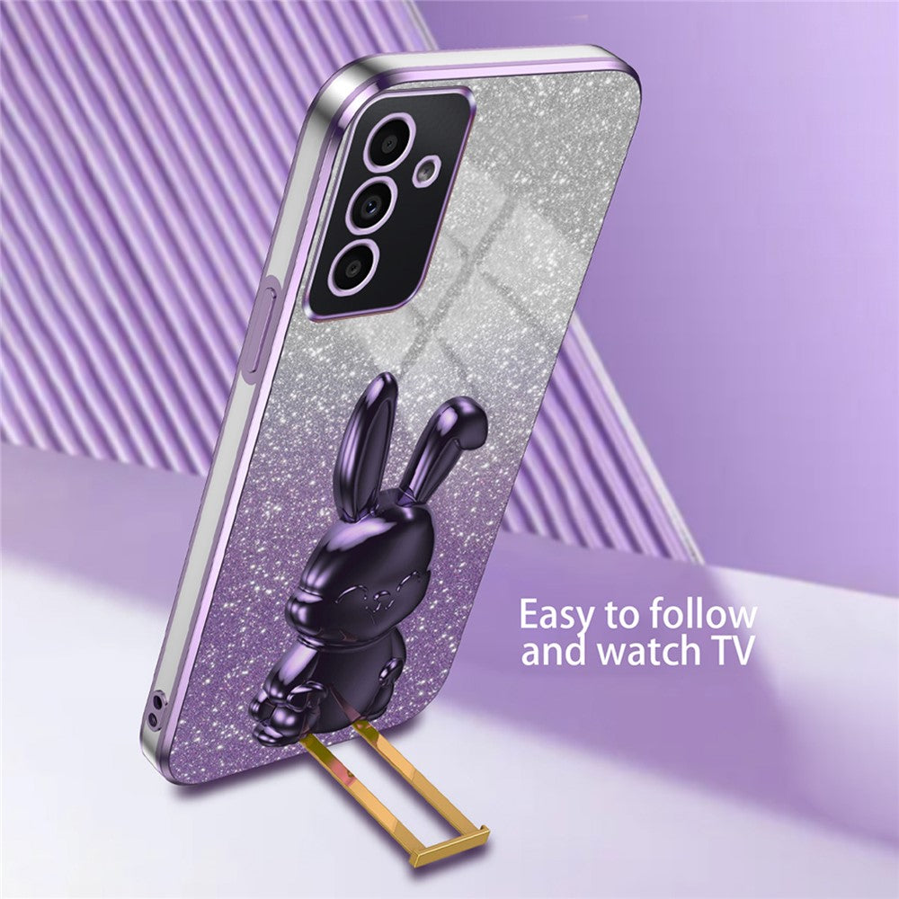 Case for Samsung Galaxy A24 4G (162.1 X 77.6 X 8.3mm) PC+TPU Lovely Rabbit Phone Protective Cover