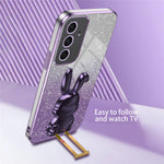Til Samsung Galaxy A54 5G Mobiltelefoncover Udtrækkelig Støttefod Tegneserie Kanin Anti-fald Cover
