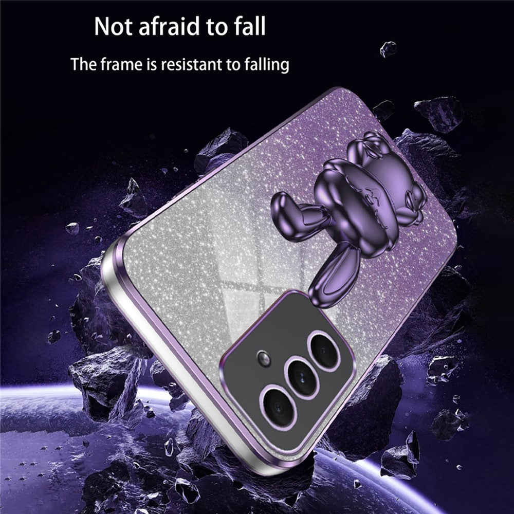 Til Samsung Galaxy A54 5G Mobiltelefoncover Udtrækkelig Støttefod Tegneserie Kanin Anti-fald Cover