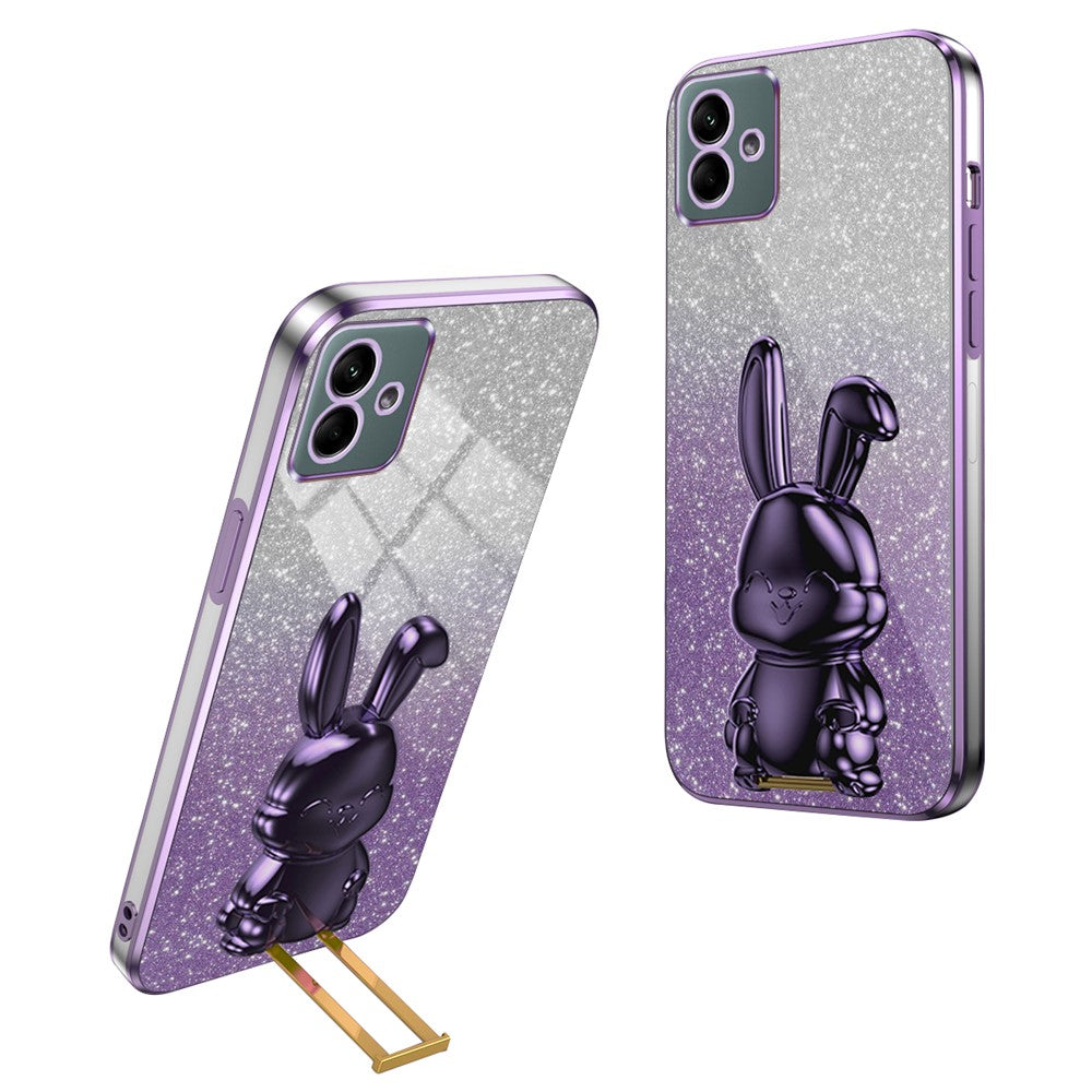 For Samsung Galaxy A04e 4G / F04 4G / M04 4G Case Drop Protection PC+TPU Pull-out Kickstand Phone Cover