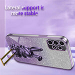 For Samsung Galaxy A72 4G / A72 5G Cell Phone Case Stylish Cartoon Rabbit Pull-out Kickstand Cover