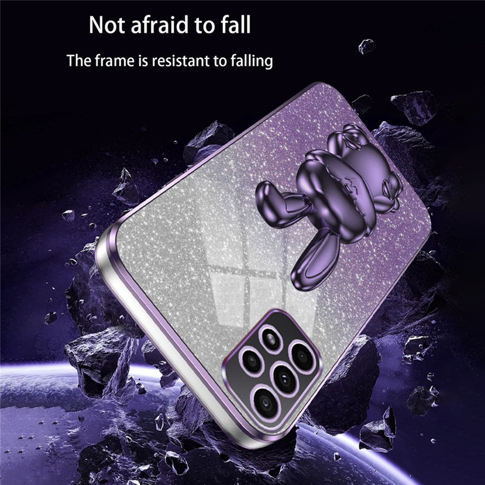 For Samsung Galaxy A72 4G / A72 5G Cell Phone Case Stylish Cartoon Rabbit Pull-out Kickstand Cover