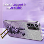 Til Samsung Galaxy Note20 Ultra 5G / Note20 Ultra cover galvaniseret telefonbagcover med udtrækkelig støttefod
