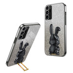 Til Samsung Galaxy Note20 Ultra 5G / Note20 Ultra cover galvaniseret telefonbagcover med udtrækkelig støttefod