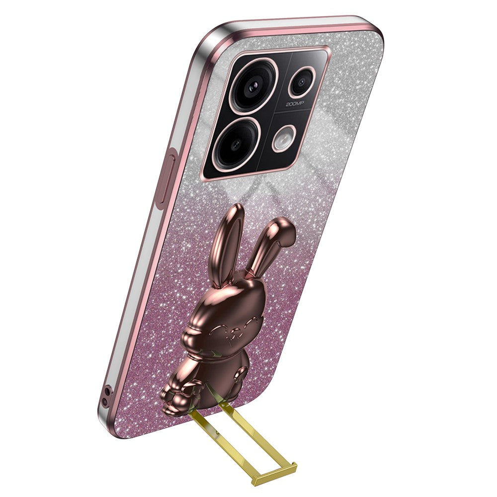 Xiaomi Redmi Note 13 Pro 5G / Poco X6 5G mobilskal Härligt Kanin PC+TPU Utdragbart Stativfodral