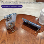 For Xiaomi 14 Case Glitter Electroplated Cartoon Rabbit Phone Cover with Pull-out Kickstand