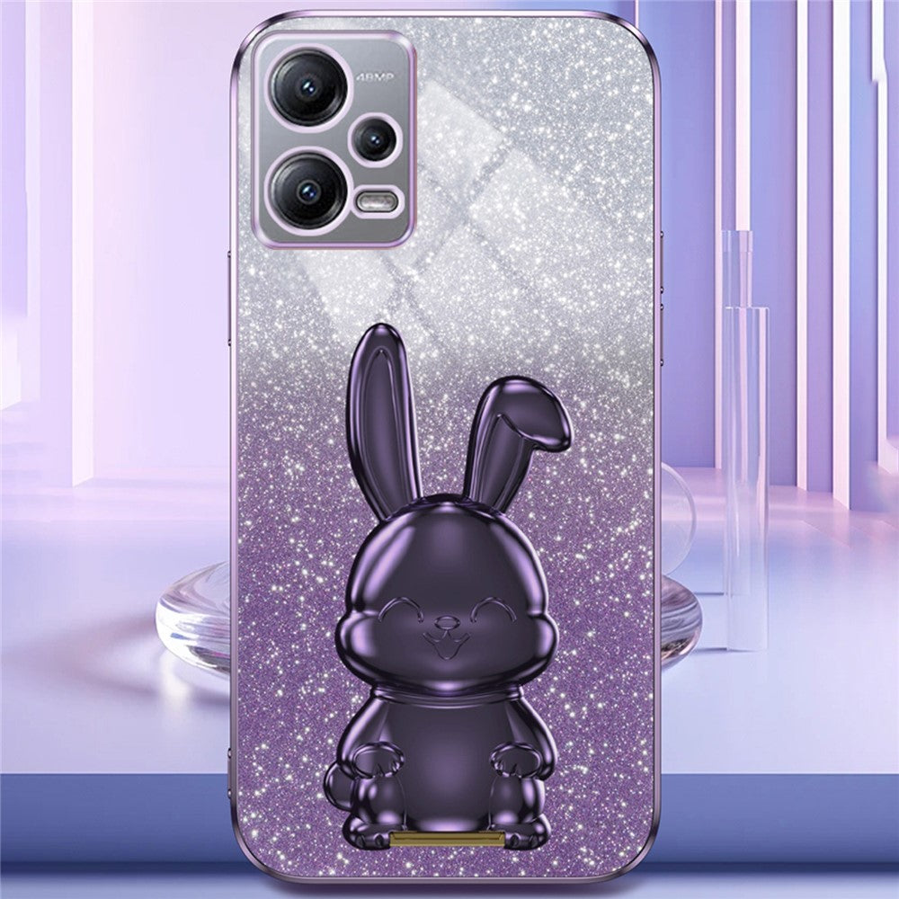 Xiaomi Redmi Note 12 5G (Global) mobilskal Söt Kanin Utdragbart Stöd Stötsäkert PC+TPU-fodral