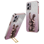 Xiaomi Redmi Note 12 5G (Global) mobilskal Söt Kanin Utdragbart Stöd Stötsäkert PC+TPU-fodral