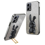 Xiaomi Redmi Note 12 5G (Global) mobilskal Söt Kanin Utdragbart Stöd Stötsäkert PC+TPU-fodral