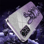 For Xiaomi Redmi Note 11S 4G Cell Phone Case Pull-out Kickstand Cute Rabbit Protection Cover