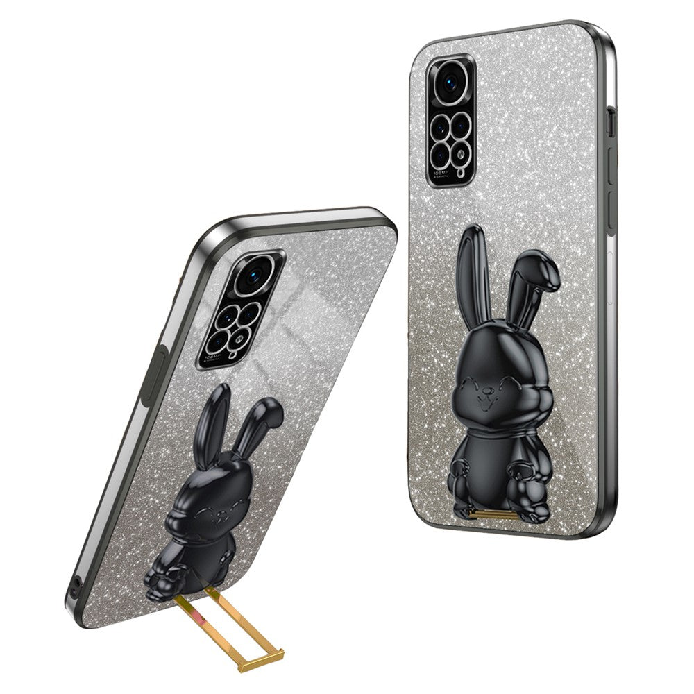 Xiaomi Redmi Note 11S 4G Mobilskal Utdragbart Stativ Söt Kaninskyddsfodral