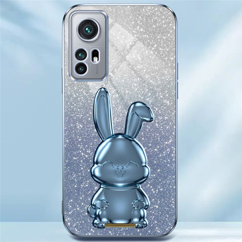 For Xiaomi 12 Pro 5G / 12S Pro 5G / 12 Pro (Dimensity) 5G PC+TPU Phone Case Cute Rabbit Pull-out Kickstand Cover