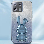 For Xiaomi 13 Cell Phone Case Fashion Glitter Pull-out Kickstand Anti-shock PC+TPU Cover