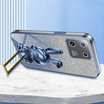 For Xiaomi 13 Cell Phone Case Fashion Glitter Pull-out Kickstand Anti-shock PC+TPU Cover