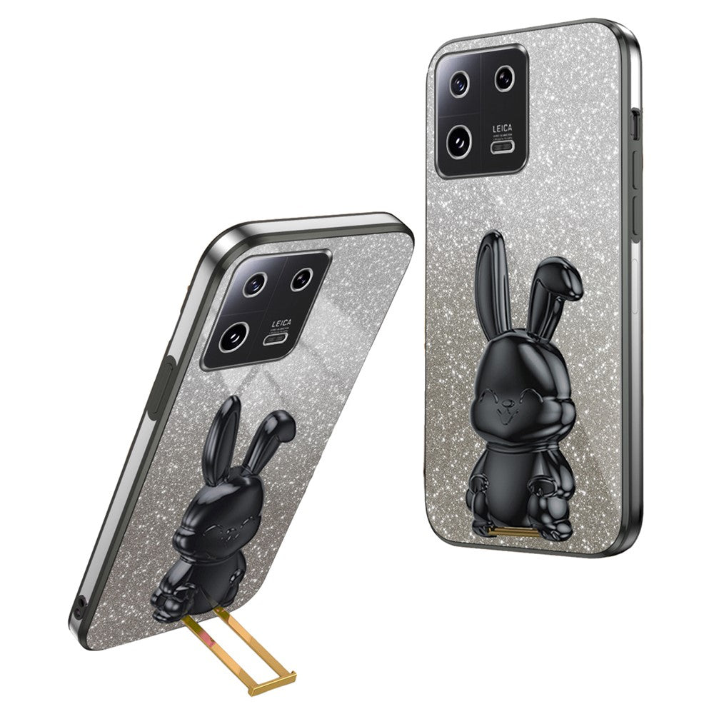 Xiaomi 13 Mobilskal Moderiktigt Glitter Utdragbart Stöd Stötdämpande PC+TPU-fodral