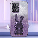 For Xiaomi Redmi Note 12 Turbo / Poco F5 5G PC+TPU Lovely Rabbit Cell Phone Kickstand Case