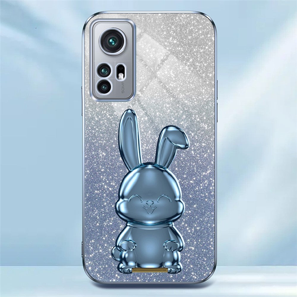 Xiaomi 12 5G / 12X 5G / 12S 5G PC+TPU bakstycke med vackert kaninfodral och stativ