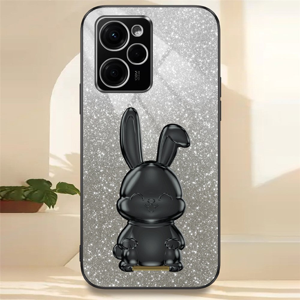 For Xiaomi Redmi Note 12 Pro Speed 5G / Poco X5 Pro 5G Cell Phone Case Glitter Pull-out Kickstand PC+TPU Cover