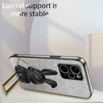 For Xiaomi Redmi Note 12 Pro Speed 5G / Poco X5 Pro 5G Cell Phone Case Glitter Pull-out Kickstand PC+TPU Cover