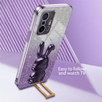 For Xiaomi 11T 5G / 11T Pro 5G Phone Case Pull-out Kickstand Electroplating PC+TPU Cover